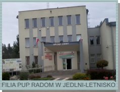 Zdjęcie przedstawia budynek filii PUP Radom w Jedlni-Letnisko