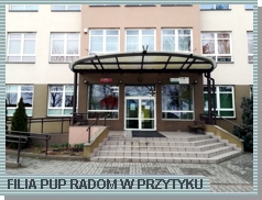 Zdjęcie przedstawia budynek filii PUP Radom w Przytyku